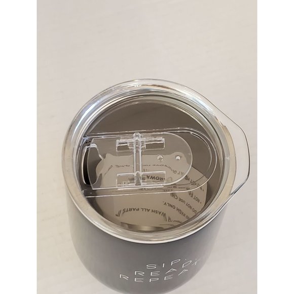 Wine Tumbler "Sip Read Repeat" 16oz Navy Blue - Picture 6 of 7